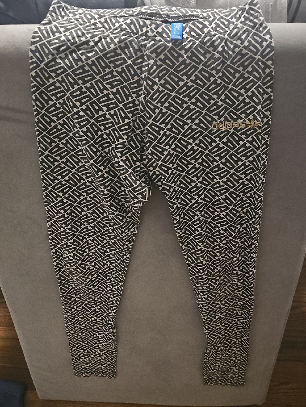 adidas Black and White Patterned Leggings